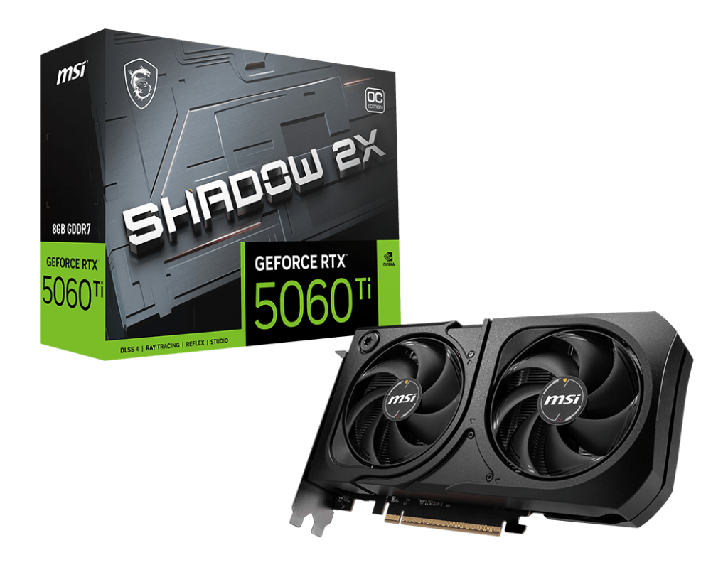 GeForce RTX 5060 Ti 8G SHADOW 2X OC PLUS GeForce RTX 5060 Ti 8G SHADOW 2X OC PLUS